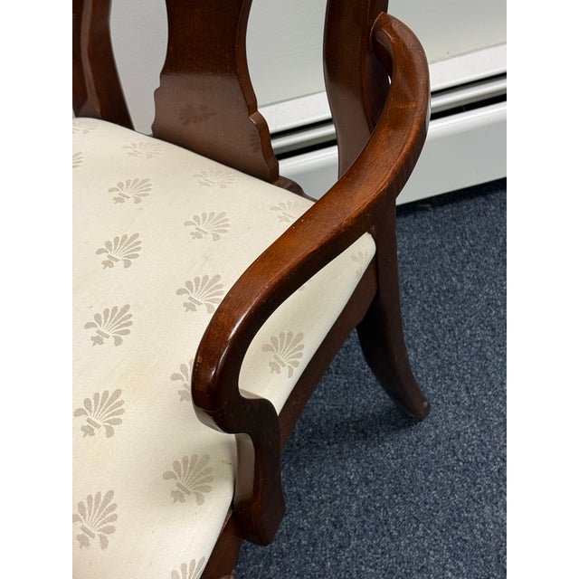 Late 20th Century American Drew Georgian Cherry Dining Chairs - Set of 6 For Sale - Image 4 of 12
