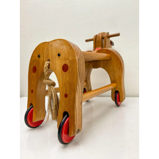 Vintage Wooden Childs Toy Dog on Wheels, 1960s For Sale - Image 9 of 12