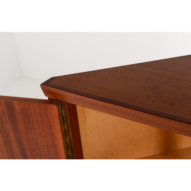 Wood Mid-Century Modern Danish Teak Corner Cabinet with Drawer, 1960s For Sale - Image 7 of 14