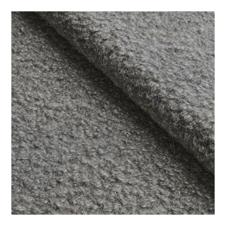 Schumacher Teddy Wool Boucle Fabric in Grey For Sale