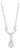 0.23ctw Diamond Lariat Teardrop Necklace 14k White Gold 13.75" Rolo Chain For Sale