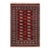 Rustic Bokhara Red/Gray Hand Knotted Wool Rug For Sale