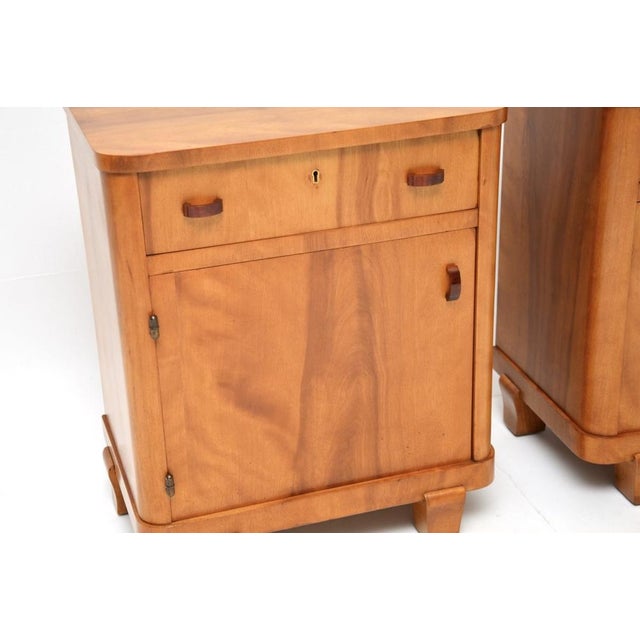 Swedish Art Deco Walnut Nightstands, 1930, Set of 2 For Sale - Image 11 of 13