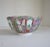 Vintage Japanese Pink Flower & Green Bowl With Orange Accents For Sale - Image 9 of 9