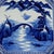 Antique Japanese Blue and White Porcelain Charger For Sale In West Palm - Image 6 of 13