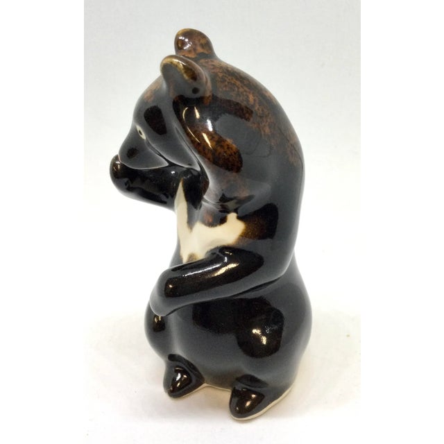Boho Chic Vintage Porcelain Bear Figurine For Sale - Image 3 of 11