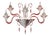 Venetian Imperial Rigadin Murano Glass Wall Sconce in Transparent Glass by Simoeng for Simoeng For Sale