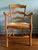 Rustic European 1990s Pair of Ladder Back Straw Seat Chairs For Sale - Image 3 of 11