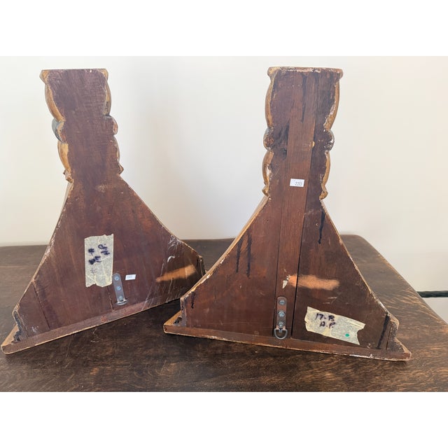 Gothic Decorative Wall Mount Brackets - A Pair For Sale - Image 3 of 9