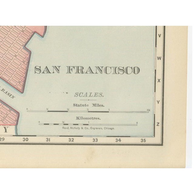 Antique Map of San Francisco with Golden Gate Park by Ran McNally, 1899 For Sale - Image 9 of 12