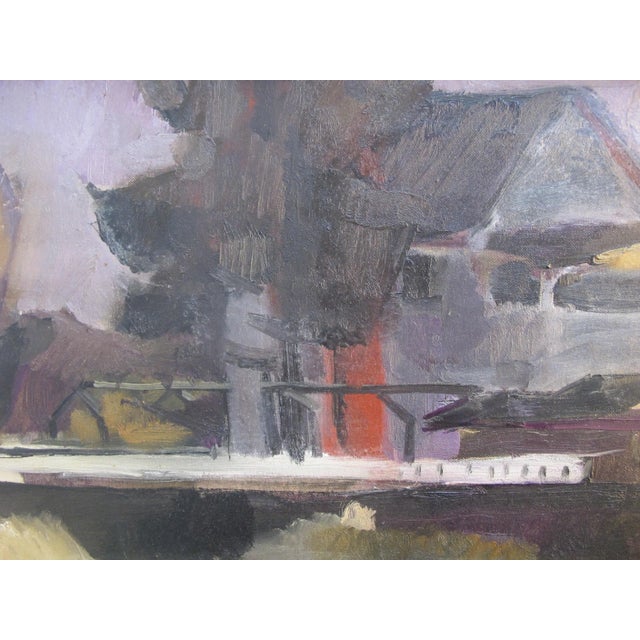 1940s David McCosh Signed Nautical Anchorage From the Island Oil Painting For Sale - Image 4 of 10