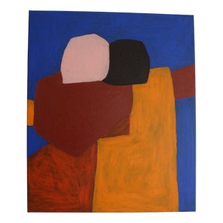 Bodasca, Figurative Blue Composition, 2025, Acrylic on Canvas For Sale