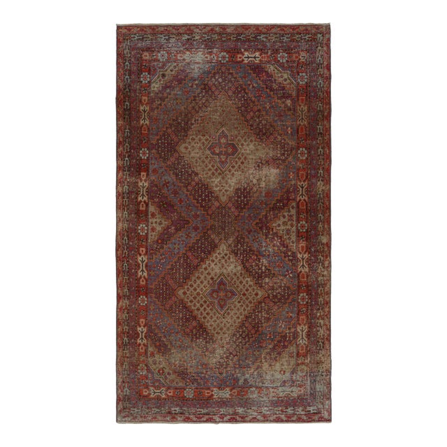 1960s Vintage Samarkand Style Rug With Geometric Patterns For Sale