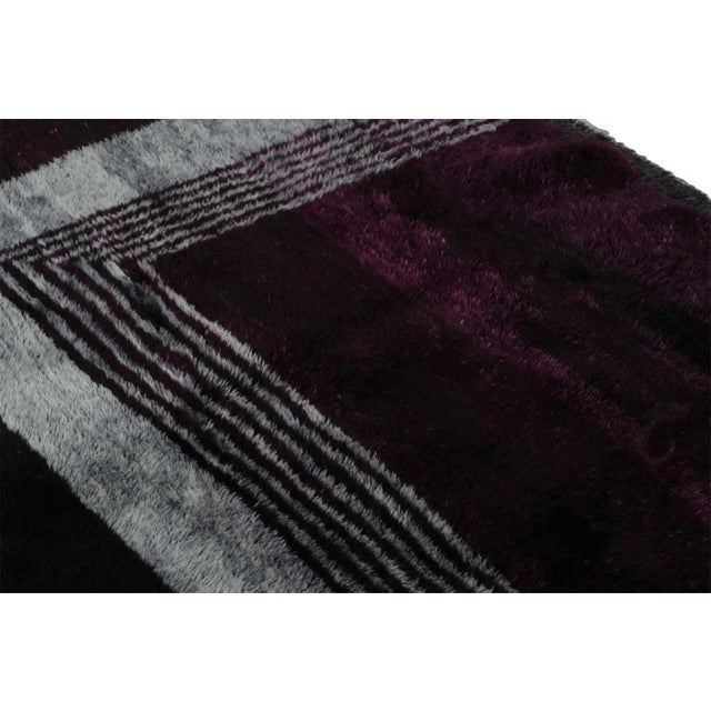 Rug & Kilim’s Moroccan Rug in Purple With Art Deco Style Geometric Patterns For Sale In New York - Image 6 of 7
