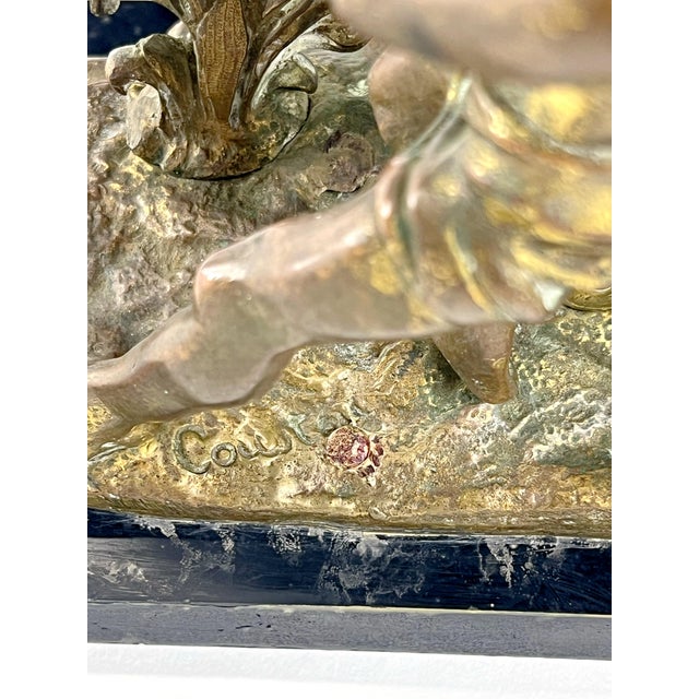 Vintage Doré Bronze Marly Horse Sculpture, After Guillaume Coustou the Elder For Sale - Image 4 of 6