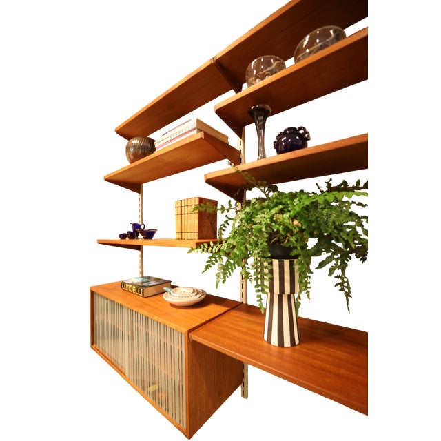 Vintage Shelving System in Teak with Display Cabinet, 1960s For Sale - Image 14 of 18