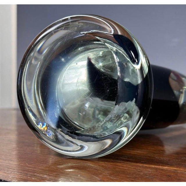 Murano Mid Century Blown Glass Rooster Antonio Da Ros for Cenedese Uranium For Sale - Image 9 of 9