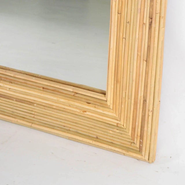 Large Mirror in Rattan Frame For Sale - Image 4 of 15