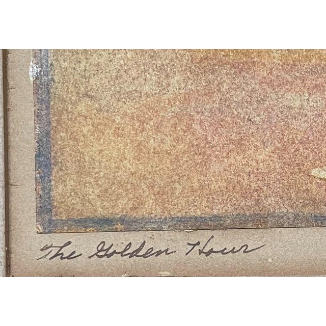 Paper Vintage Murray Kupferman 'the Golden Hour' Caribbean Sailing Woodblock For Sale - Image 7 of 11