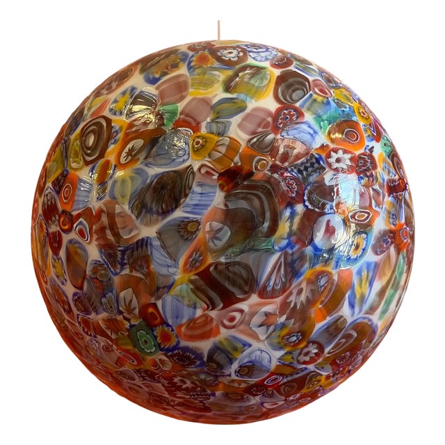 Murrine Sphere in Murano Style Glass by Simoeng For Sale