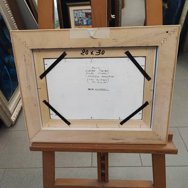 Walter Piacesi, Composition, Painting, Framed For Sale - Image 6 of 11