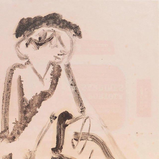 1950s 'Woman Seated' by Victor Di Gesu, Paris, Louvre, Académie De La Grande Chaumière, San Francisco Art Association, Los Angeles County Museum of Art For Sale - Image 5 of 7