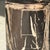 Side Table in Black Petrified Wood with Beige Striations and a Circular Arc For Sale - Image 14 of 18
