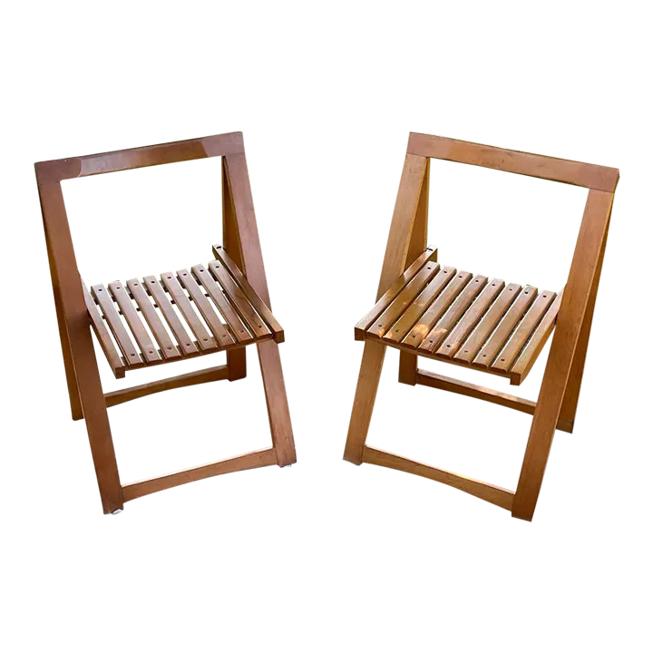 1960's Aldo Jacober Folding Chairs - Set of 2 | Chairish