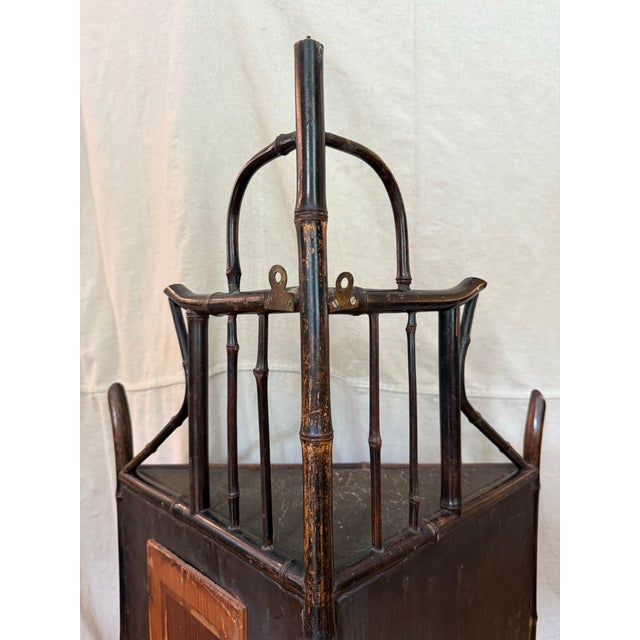 19th Century English Bamboo Corner Etarge Shelf For Sale - Image 10 of 13