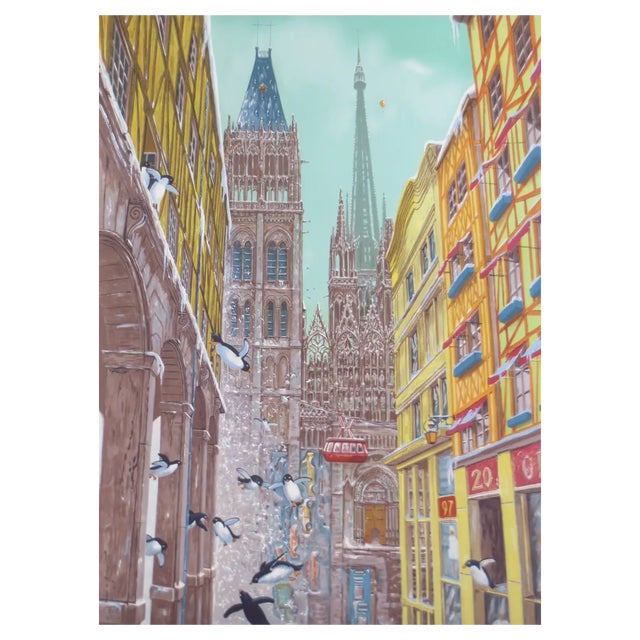 Dominique Vervisch, Penguins, 2001, Lithograph For Sale