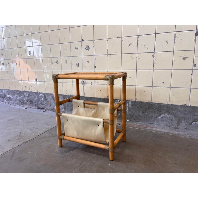 Vintage Bamboo Magazine Rack, 1960s For Sale - Image 3 of 8