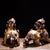Pair of Vintage Cloisonné Enamel Pixiu Statues With Gilt Bronze Accents For Sale - Image 4 of 9
