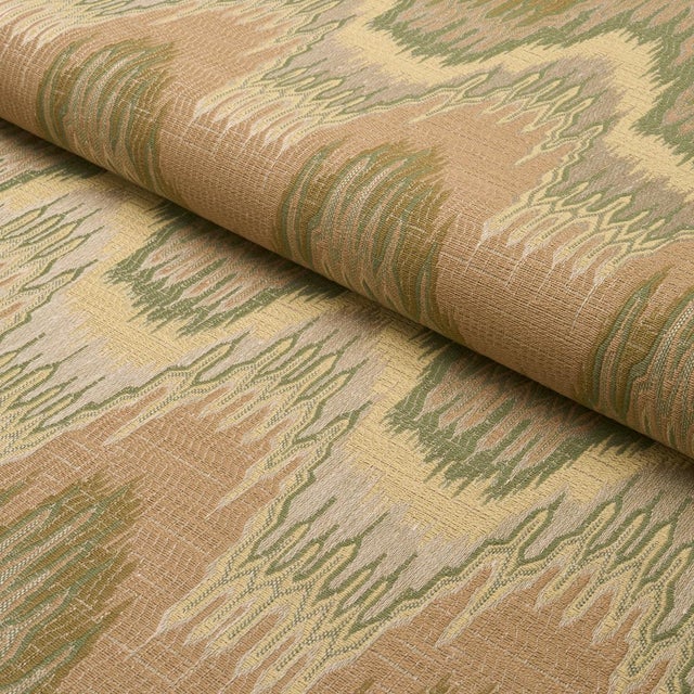 Schumacher Schumacher Elio Flamestitch Fabric In Citron For Sale - Image 4 of 6