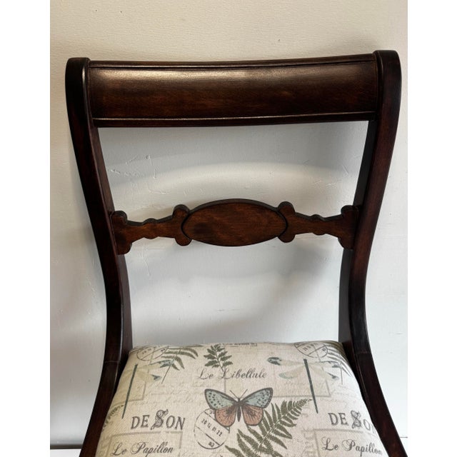 1940s Vintage Regency Mahogany Side Chair by the Charlotte Chair Co. For Sale - Image 5 of 6
