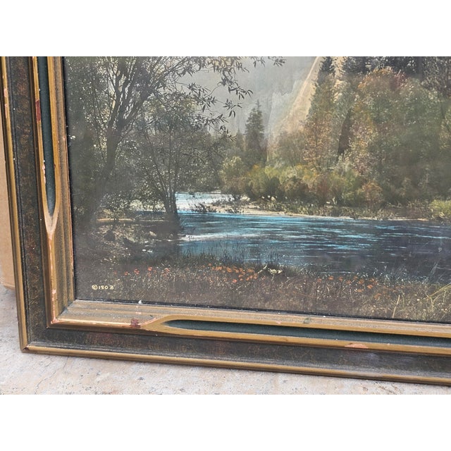 Wood Vintage El Capitan Yosemite Photograph in 1920s / 1930s Frame For Sale - Image 7 of 8