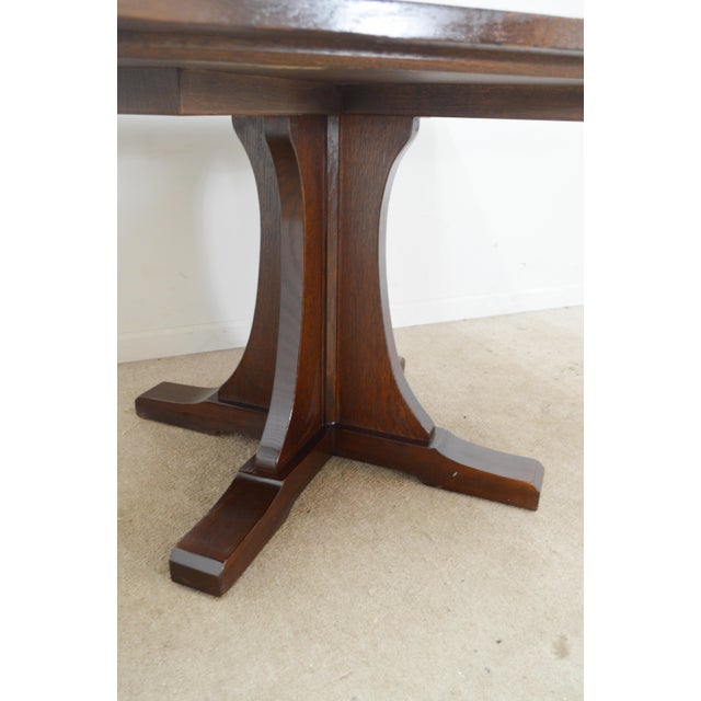 Late 20th Century Stickley Arts and Crafts Tile Top Dining Table For Sale - Image 5 of 11