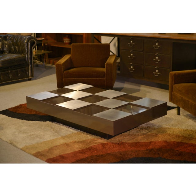 Checkerboard Coffee Table attributed to Roberto Monsani, 1970s For Sale - Image 4 of 11