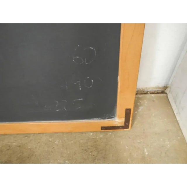 Wood Wall Mounted School Blackboard, 1980s For Sale - Image 7 of 11