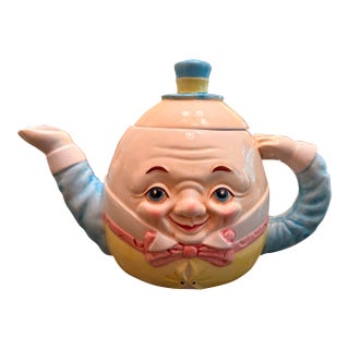 Vintage Feitx "Humpty Dumpty" Ceramic Novelty Teapot For Sale
