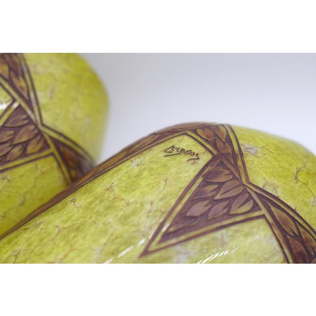 Art Deco Ovoid Vases by F-T Legras, 1920s, Set of 2 For Sale - Image 16 of 18