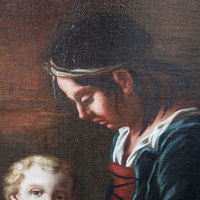 Giacomo Francesco Cipper Known as Il Todeschini, Family Scene, 1600s-1700s, Oil on Canvas, Framed For Sale - Image 4 of 12