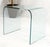 Italian Mid 20th Century Bent Glass End Table Stand For Sale - Image 6 of 13