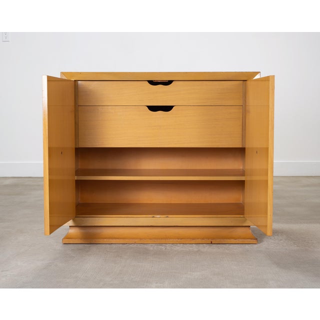 Wood Tommi Parzinger for Charak Sideboard Server Two-Door Cabinet For Sale - Image 7 of 18