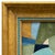 Various Artists Contemporary Abstract Blue and Green Oil Painting in Vintage Frame For Sale - Image 4 of 6