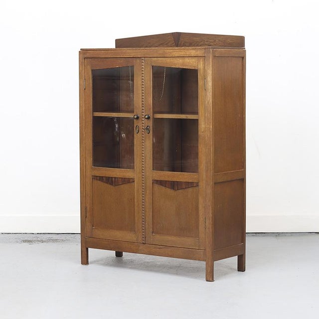 Wood Art Deco Liquor Cabinet or Bookcase For Sale - Image 7 of 8