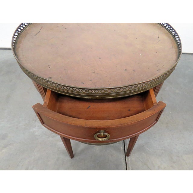 20th Century Regency Style Leather Top Bouillotte Table For Sale In Philadelphia - Image 6 of 13