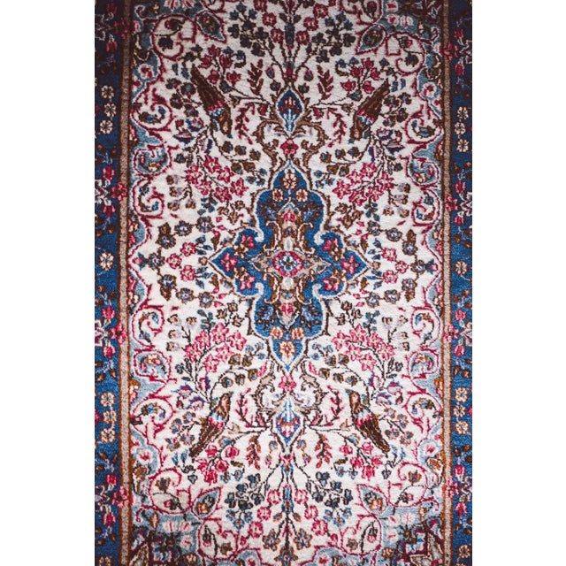 Blue Kirman Persian Wool Rug For Sale - Image 8 of 8