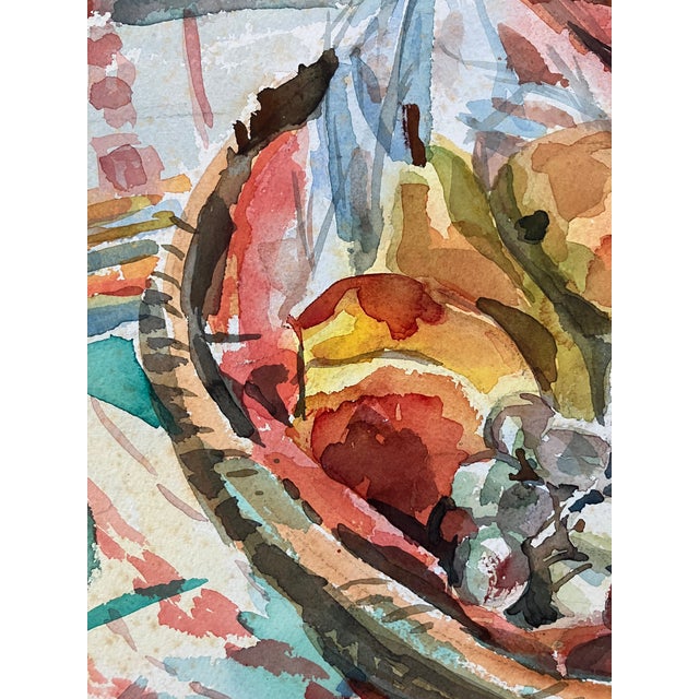 1950s Mid Century Still Life Watercolor, Hartley Fletcher Gurrey, Honolulu Hawain Artist, Who's Who American Women For Sale - Image 9 of 12