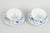 Royal Copenhagen Blue Fluted Plain two tea cups with saucers. Two tea cups with matching saucers in porcelain, hand-...