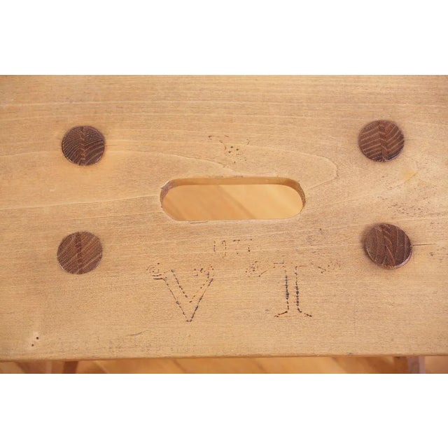 1940s Vintage Czech Rustic Stool, 1940s For Sale - Image 5 of 16